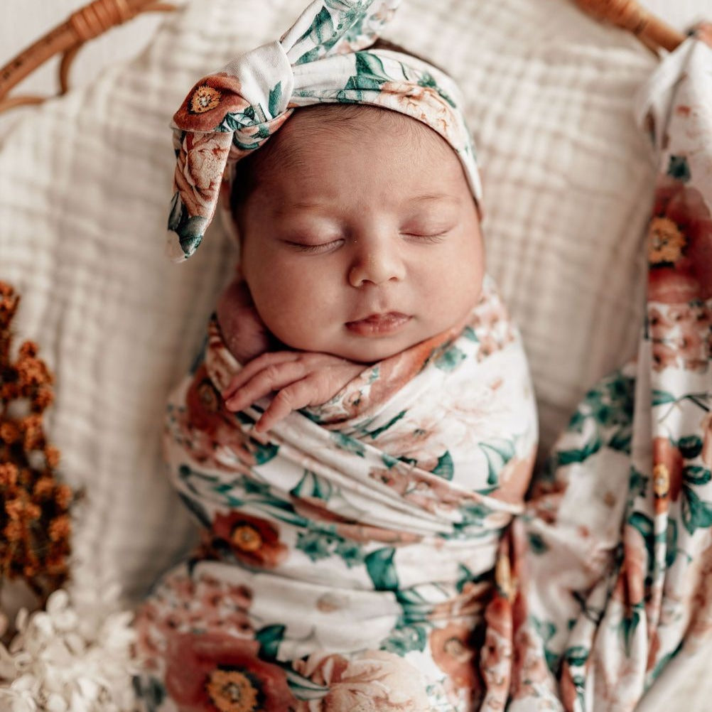 Florence Baby Wrap and Headband Set by Snuggle Hunny – Simply