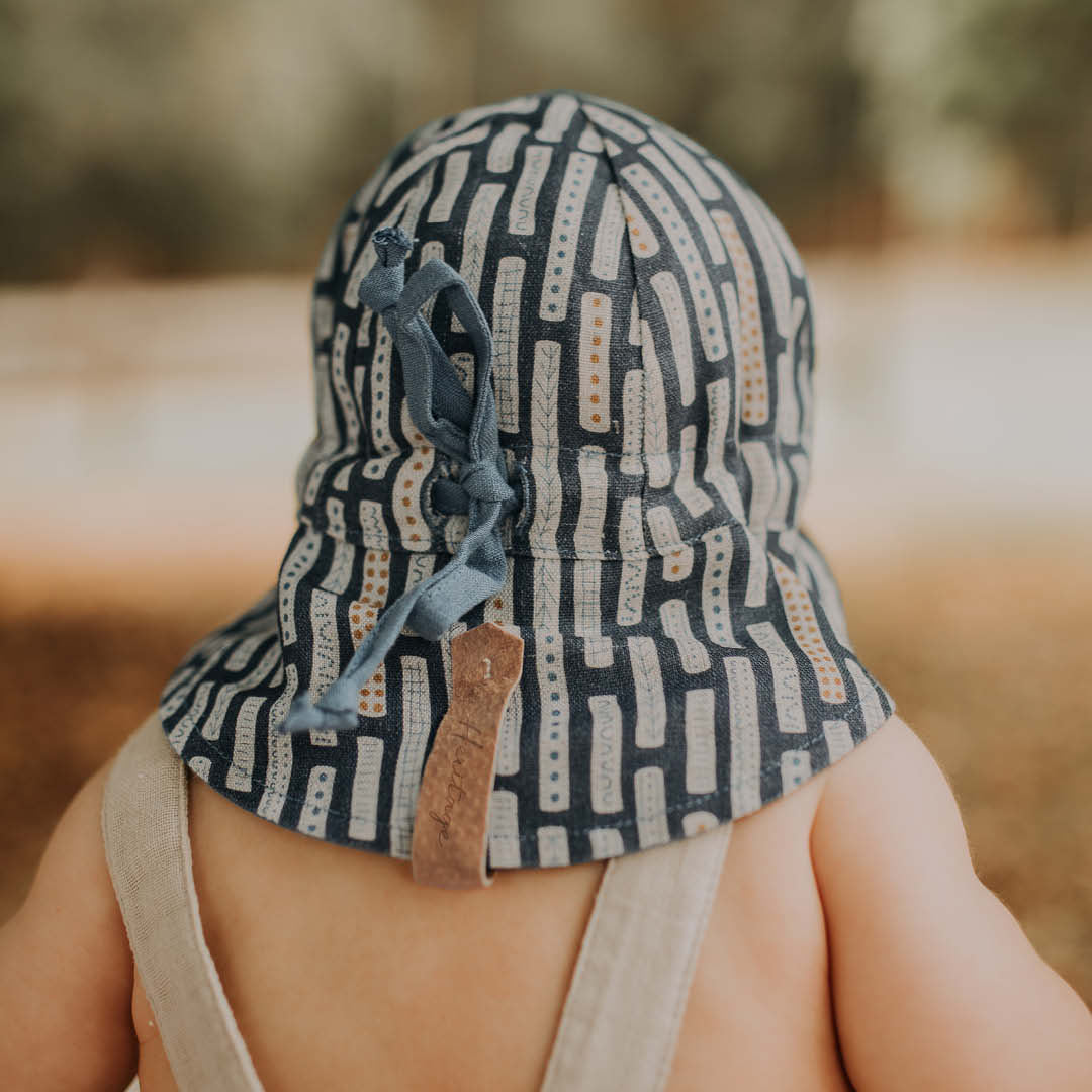 BEDHEAD HATS Reversible Baby Flap Sun Hat - Simpson / Steele